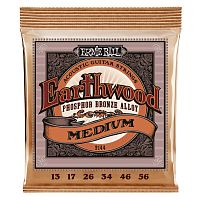 ERNIE BALL 2144 Earthwood Medium Phosphor Bronze Acoustic Guitar Strings - 13-56 Gauge