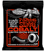 ERNIE BALL 2730 Skinny Top Heavy Bottom Slinky Cobalt 7-String Electric Guitar Strings - 10-62 Gauge