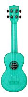 WATERMAN by KALA KA-SWF-BL Waterman Fluorescent Blue, Soprano Ukulele